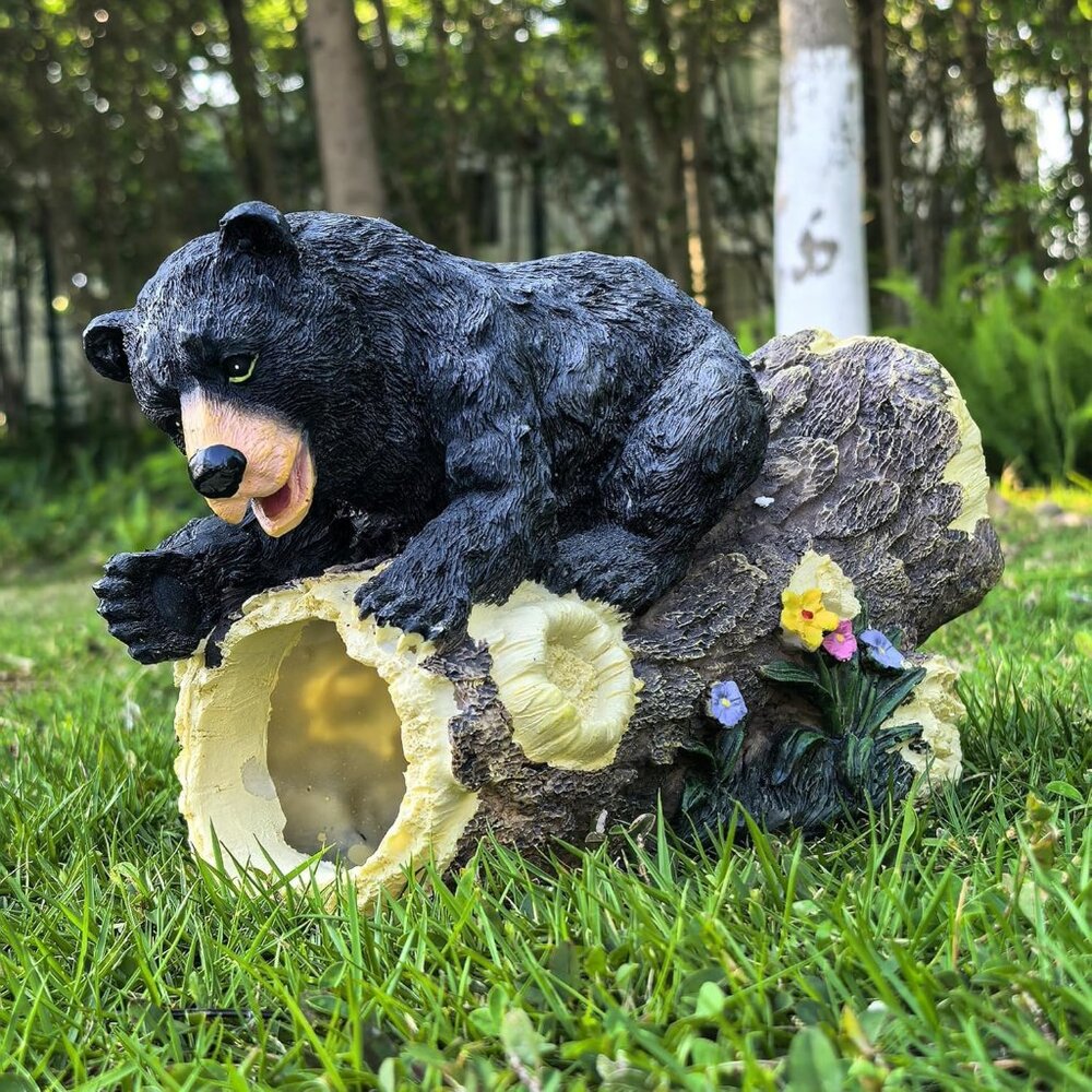 3 x 4 Bear Rain Gutter Downspout Extension Figurine Sculpture for Lawn Yard